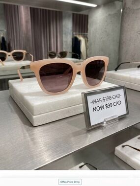 NWT Polarized Peach Square Sunglasses ☀️ Premium Quality FFF